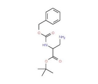 (S)-3-Amino-2-Cbz-amino-propionic acid tert-butyl ester (CAS 77215-55-5) - chemical structure image
