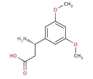 (S)-3-Amino-3-(3,5-dimethoxyphenyl)propionic acid (CAS 792183-19-8) - chemical structure image