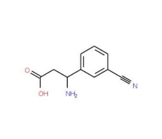 (S)-3-Amino-3-(3-cyanophenyl)propionic acid (CAS 791778-00-2) - chemical structure image