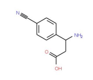 (S)-3-Amino-3-(4-cyanophenyl)propionic acid (CAS 718596-77-1) - chemical structure image