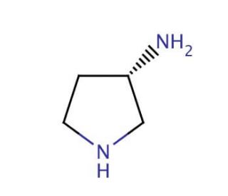 (S)-(&minus;)-3-Aminopyrrolidine (CAS 128345-57-3) - chemical structure image