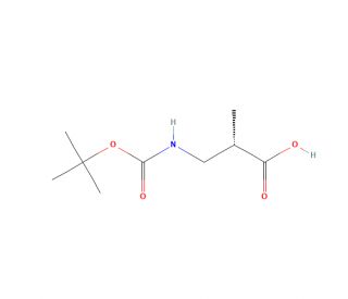 (S)-3-(Boc-amino)-2-methylpropionic acid (CAS 190897-47-3) - chemical structure image