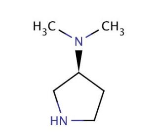 (S)-(&minus;)-3-(Dimethylamino)pyrrolidine (CAS 132883-44-4) - chemical structure image