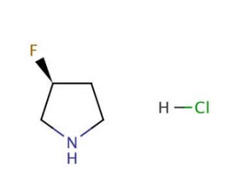 (S)-(&plus;)-3-Fluoropyrrolidine hydrochloride (CAS 136725-53-6) - chemical structure image