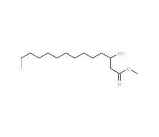 S-(3)-Hydroxymyristic Acid, Methyl Ester (CAS 76835-67-1) - chemical structure image