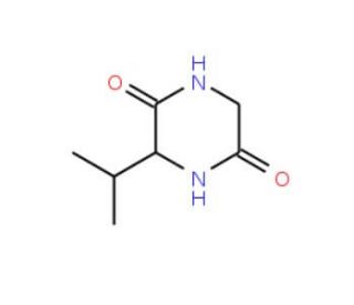 (S)-3-Isopropyl-2,5-piperazinedione (CAS 16944-60-8) - chemical structure image