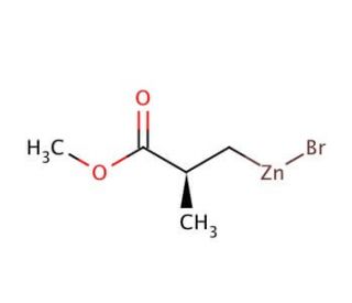 (S)-(&minus;)-3-Methoxy-2-methyl-3-oxopropylzinc bromide solution (CAS 312693-18-8) - chemical structure image