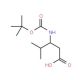 (S)-3-tert-Butoxycarbonylamino-4-methyl-pentanoic acid (CAS 179412-79-4) - chemical structure image