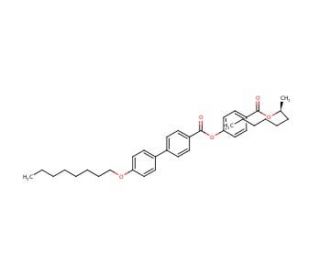 (S)-4-[(1-Methylheptyloxy)carbonyl]phenyl 4&prime;-octyloxy-4-biphenylcarboxylate (CAS 112901-67-4) - chemical structure image