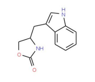 (S)-(&plus;)-4-(1H-Indol-3-ylmethyl)-2-oxazolidinone (CAS 152153-01-0) - chemical structure image