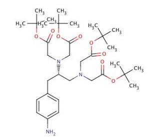 (S)-4-Aminobenzyl Ethylenediaminetetraacetic Acid Tetra(t-butyl) Ester (CAS 143106-46-1) - chemical structure image