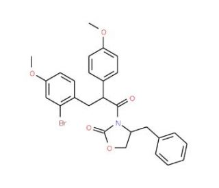 (S)-4-Benzyl-3-[(S)-3-(2-bromo-4-methoxyphenyl)-2-(4-methoxyphenyl)propanoyl]-2-oxazolidinone (CAS 917379-10-3) - chemical st
