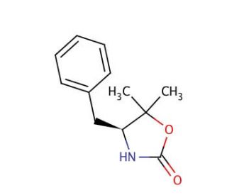 (S)-(&minus;)-4-Benzyl-5,5-dimethyl-2-oxazolidinone (CAS 168297-85-6) - chemical structure image