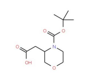 (S)-4-Boc-3-morpholineacetic acid (CAS 839710-38-2) - chemical structure image