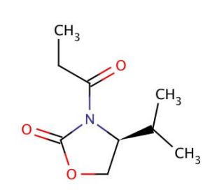 (S)-(&plus;)-4-Isopropyl-3-propionyl-2-oxazolidinone (CAS 77877-19-1) - chemical structure image