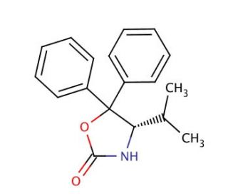 (S)-(&minus;)-4-Isopropyl-5,5-diphenyl-2-oxazolidinone (CAS 184346-45-0) - chemical structure image