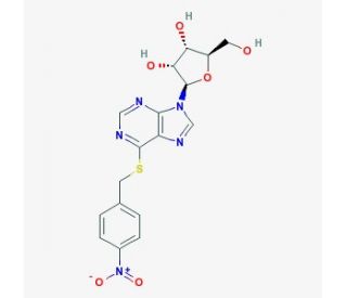S-(4-Nitrobenzyl)-6-thioinosine (NBTI, NBMPR) (CAS 38048-32-7) - chemical structure image