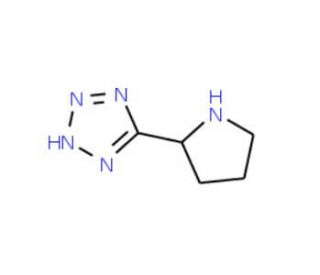 (S)-(&minus;)-5-(2-Pyrrolidinyl)-1H-tetrazole (CAS 33878-70-5) - chemical structure image