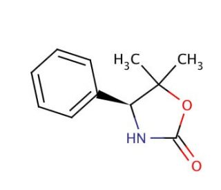 (S)-(&plus;)-5,5-Dimethyl-4-phenyl-2-oxazolidinone (CAS 168297-84-5) - chemical structure image