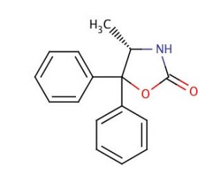 (S)-(&minus;)-5,5-Diphenyl-4-methyl-2-oxazolidinone (CAS 191090-29-6) - chemical structure image