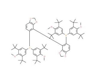 (S)-(&plus;)-5,5&prime;-Bis[di(3,5-di-tert-butyl-4-methoxyphenyl)phosphino]-4,4&prime;-bi-1,3-benzodioxole (CAS 210169-40-7) - chemical struct