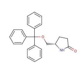 (S)-(&plus;)-5-(Trityloxymethyl)-2-pyrrolidinone (CAS 105526-85-0) - chemical structure image