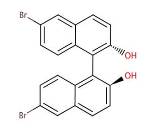 (S)-(&plus;)-6,6&prime;-Dibromo-1,1&prime;-bi-2-naphthol (CAS 80655-81-8) - chemical structure image