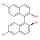 (S)-(+)-6,6′-Dibromo-1,1′-bi-2-naphthol (CAS 80655-81-8) - chemical structure image
