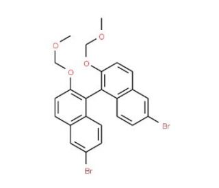 (S)-(&minus;)-6,6&prime;-Dibromo-2,2&prime;-bis(methoxymethoxy)-1,1&prime;-binaphthalene (CAS 211560-97-3) - chemical structure image