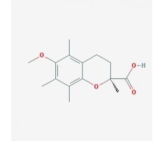 (S)-6-Methoxy-2,5,7,8-tetramethylchromane-2-carboxylic acid (CAS 135806-59-6) - chemical structure image