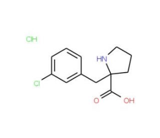 (S)-alpha-(3-Chlorobenzyl)proline HCl (CAS 637020-82-7) - chemical structure image