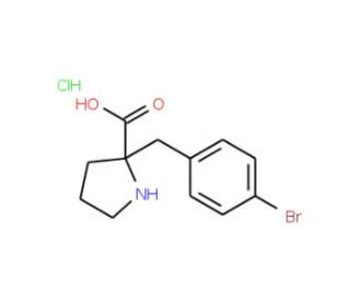 (S)-alpha-(4-Bromobenzyl)proline HCl (CAS 637020-93-0) - chemical structure image