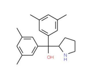 (S)-&alpha;,&alpha;-Bis(3,5-dimethylphenyl)-2-pyrrolidinemethanol (CAS 131180-63-7) - chemical structure image