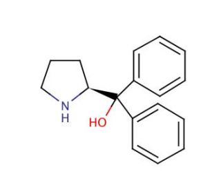 (S)-(&minus;)-&alpha;,&alpha;-Diphenyl-2-pyrrolidinemethanol (CAS 112068-01-6) - chemical structure image