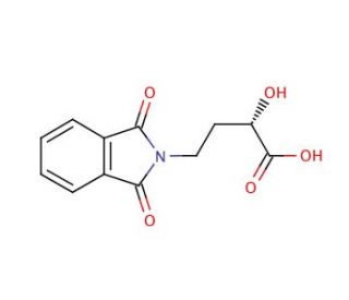(S)-(&plus;)-&alpha;-Hydroxy-1,3-dioxo-2-isoindolinebutyric acid (CAS 48172-10-7) - chemical structure image