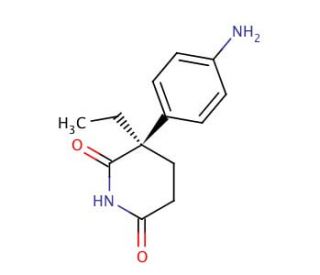 (S)-(&minus;)-Aminoglutethimide (CAS 57288-03-6) - chemical structure image