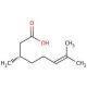 (S)-(−)-Citronellic acid (CAS 2111-53-7) - chemical structure image