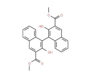 (S)-(&minus;)-Dimethyl-2,2&prime;-dihydroxy-1,1&prime;-binaphthalene-3,3&prime;-dicarboxylate (CAS 69678-00-8) - chemical structure image