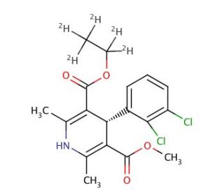 (S)-(&minus;)-Felodipine-d5 (CAS 1217744-87-0) - chemical structure image