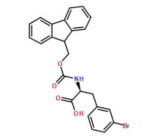 (S)-Fmoc-3-bromo-L-phenylalanine (CAS 220497-48-3) - chemical structure image