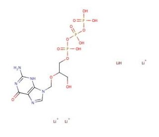 (S)-Ganciclovir-5&prime;-triphosphate Lithium Salt (CAS 86761-38-8 (non-salt)) - chemical structure image