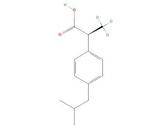 (S)-(&plus;)-Ibuprofen-d3 (CAS 51146-56-6) - chemical structure image