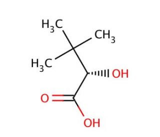 (S)-(&minus;)-2-Hydroxy-3,3-dimethylbutyric acid (CAS 21641-92-9) - chemical structure image