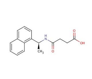 (S)-(&minus;)-N-[1-(1-Naphthyl)ethyl]succinamic acid (CAS 212556-04-2) - chemical structure image