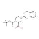 (S)-N-1-Boc-N-4-Cbz-2-piperazine carboxylic acid (CAS 138775-03-8) - chemical structure image