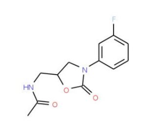 (S)-N-[3-(3-Fluorophenyl)-2-oxo-oxazolidin-5-ylmethyl]acetamide (CAS 139071-79-7) - chemical structure image