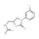 (S)-N-[3-(3-Fluorophenyl)-2-oxo-oxazolidin-5-ylmethyl]acetamide (CAS 139071-79-7) - chemical structure image