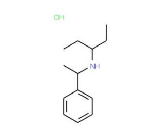 (S)-(&minus;)-N-(3-Pentyl)-1-phenylethylamine hydrochloride (CAS 374790-92-8) - chemical structure image