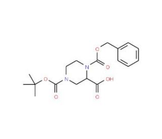 (S)-N-4-Boc-N-1-Cbz-2-piperazine carboxylic acid (CAS 150407-69-5) - chemical structure image