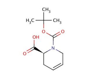 (S)-N-Boc-1,2,3,6-tetrahydro-2-pyridinecarboxylic acid (CAS 417726-36-4) - chemical structure image